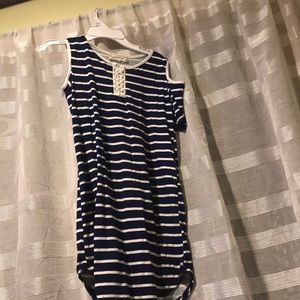 Dress shirt w/ strips and cute chest cross pattern